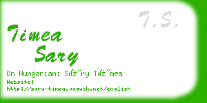 timea sary business card